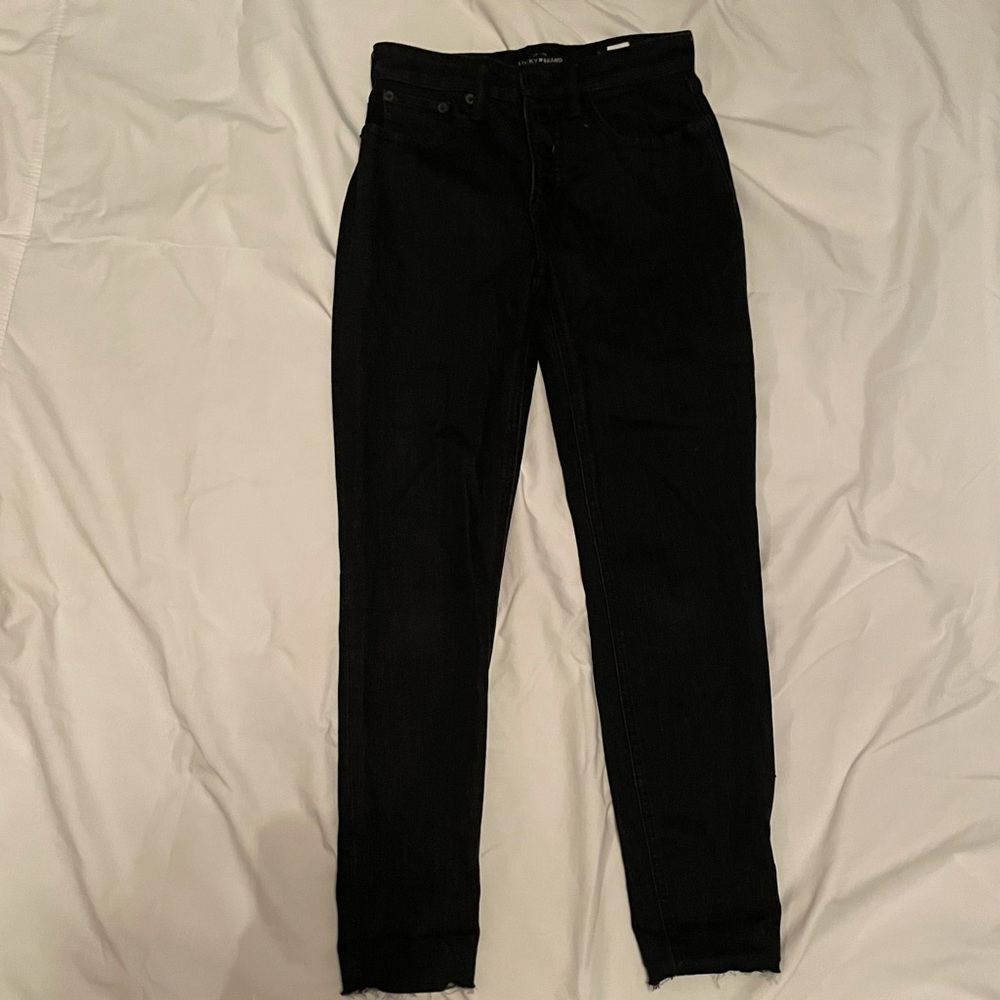 Lucky Brand black Bridgette High Rise Skinny Jeans